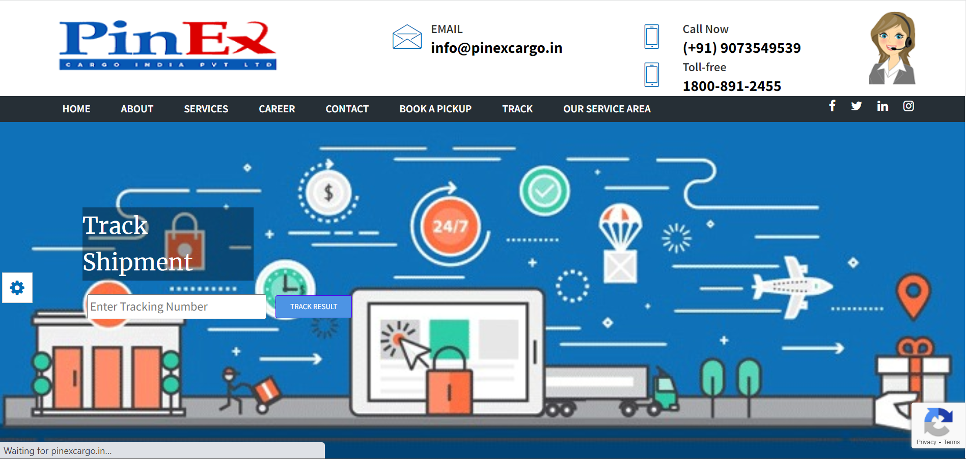Airport cargo service provider website development