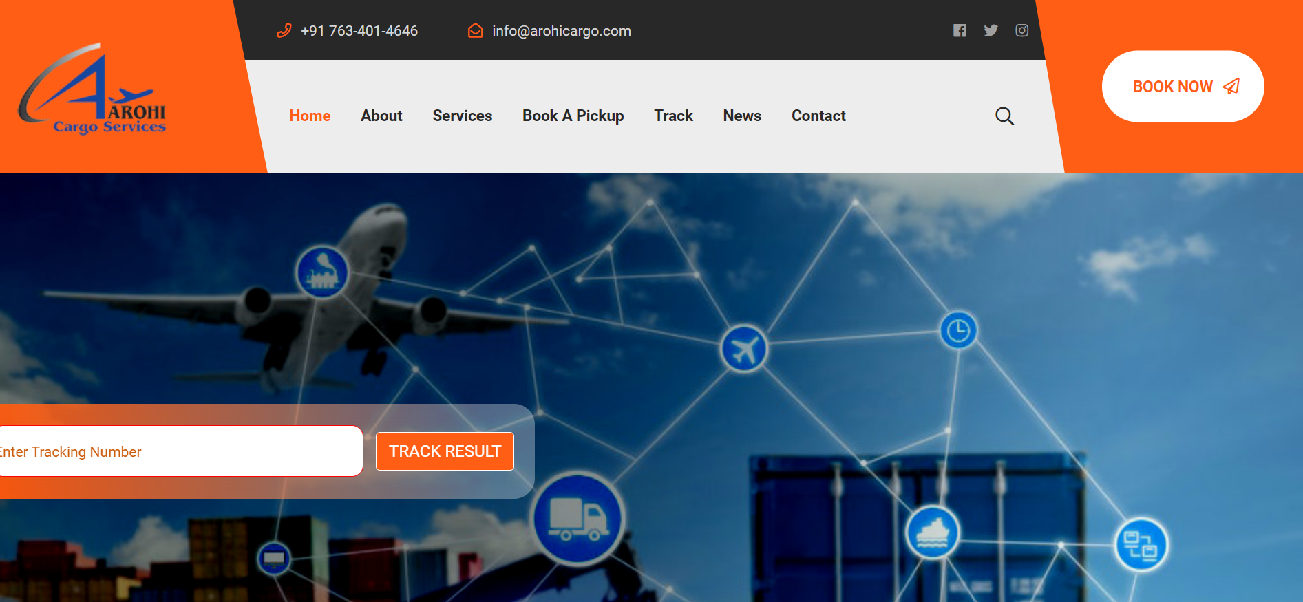 Cargo services website development