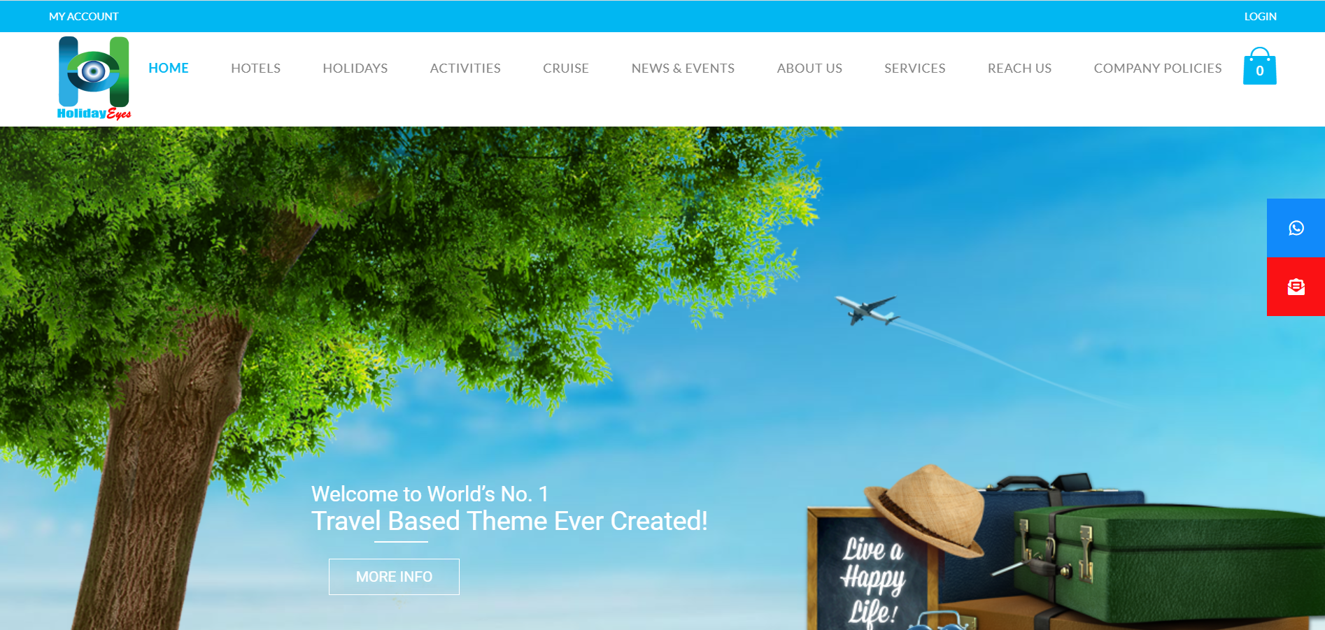Travel booking website development